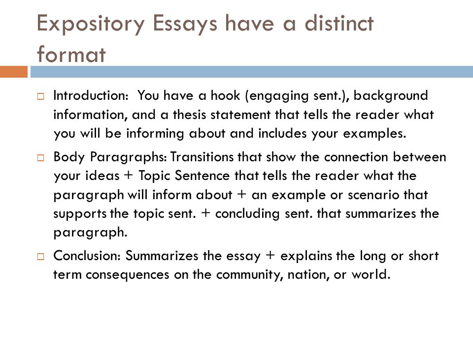 Writing an introductory paragraph for an expository essay